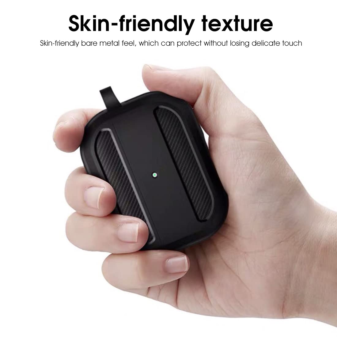 ZIBUYU Protective Case for AirPods 3 2021 Charging -Shockproof Protective Case with Carabiner-Black ZIBUYU Protective Case for AirPods 3 2021 Charging -Shockproof Protective Case with Carabiner-Black